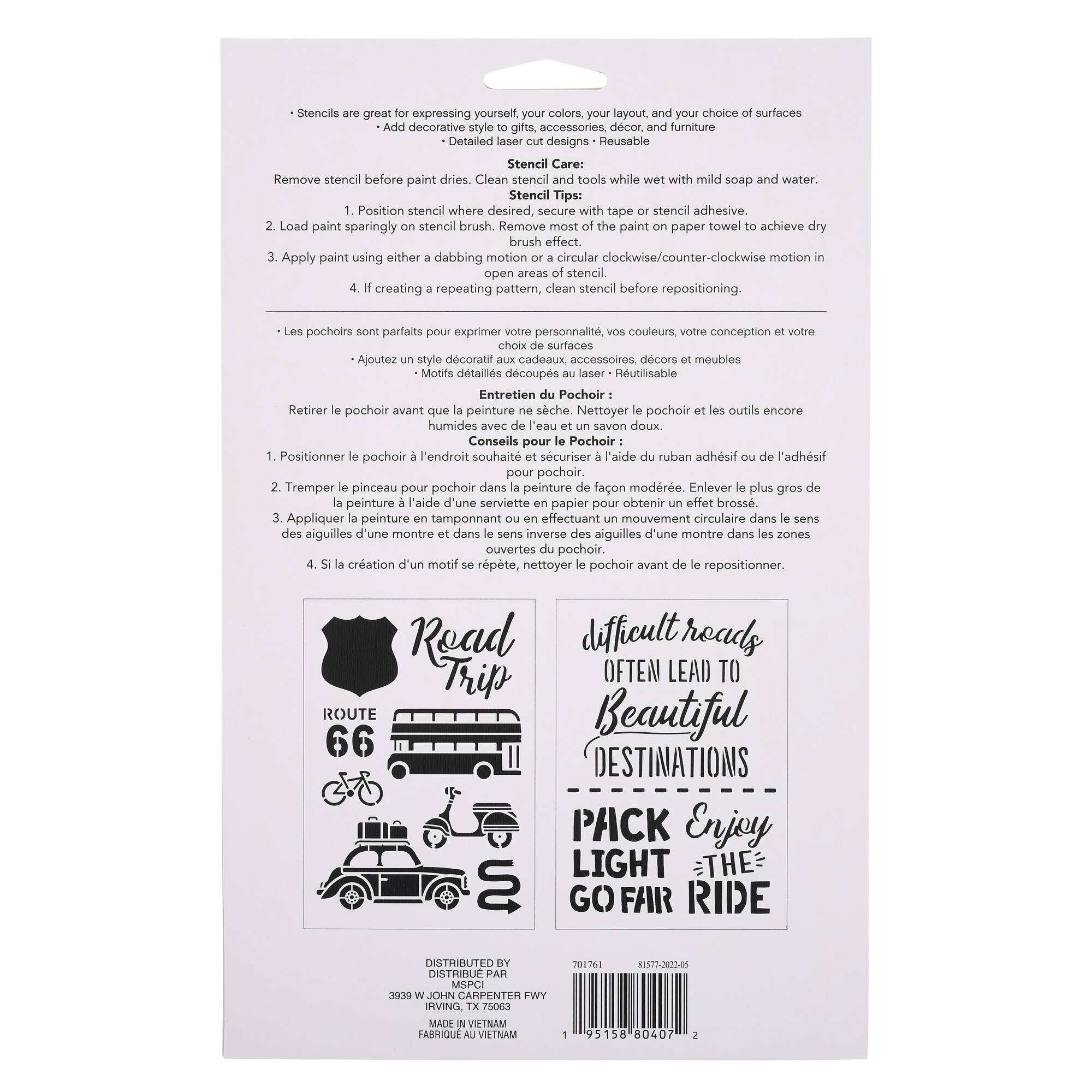 Road Trip Stencils, 7" x 10" by Craft Smart®